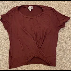 Burgundy Wrapped Top